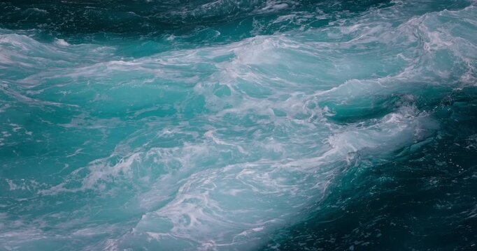 Splashing blue ocean waves sea water surface nature background