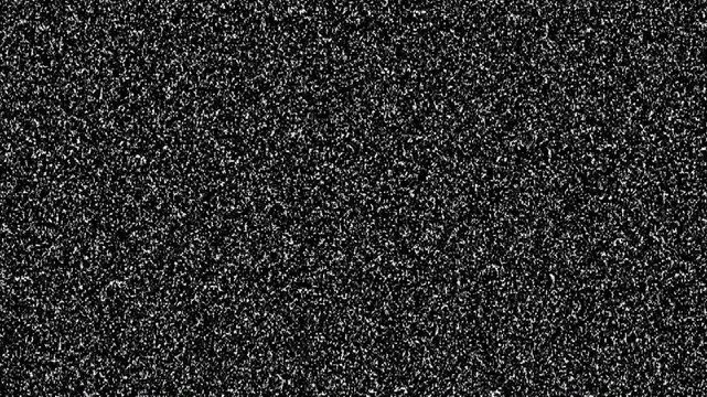 Abstract digital glitch noise texture with distorted black and white pixelated static pattern