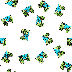 Fototapeta premium river nature vector seamless pattern river nature sign illustration