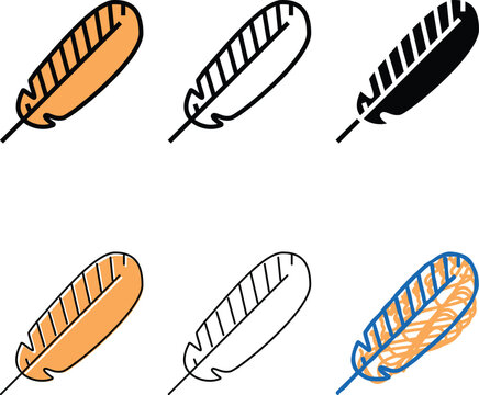 abstract feather soft fluffy color icon vector. abstract feather soft styles fluffy sign. isolated symbol