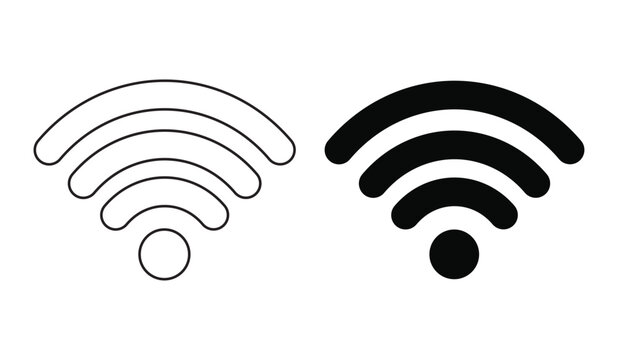 Wfi icon, internet connection signal symbol. 
