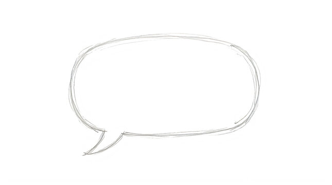 Speech bubble, empty chat box, dialogue icon, comment symbol isolated on Transparent Background