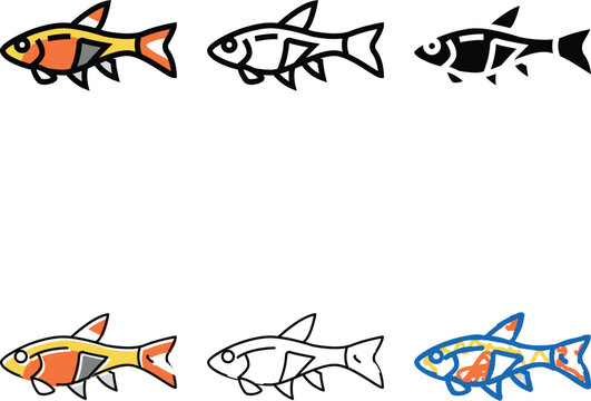 concepts rasbora fish color icon vector. rasbora fish sign. isolated symbol