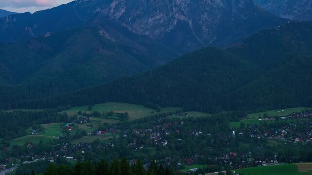 Polish-Slovak Frontier: Giewont Peak Timelapse Vista