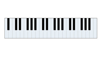 Fototapeta premium Clean, simplistic illustration of a musical keyboard with black and white keys arranged perfectly for music, education, and art themes