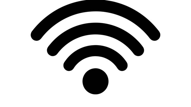 A symbol representing wireless internet connectivity is shown here