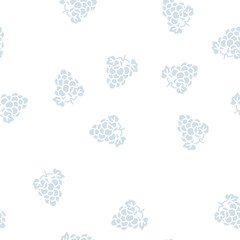Obraz premium blue grape wine vector glyph seamless pattern blue grape wine sign illustration