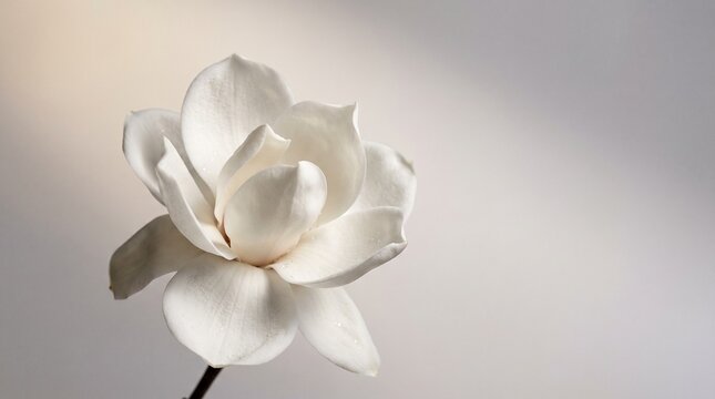 White Magnolia Minimal Background Elegant Soft Grey Gradient
