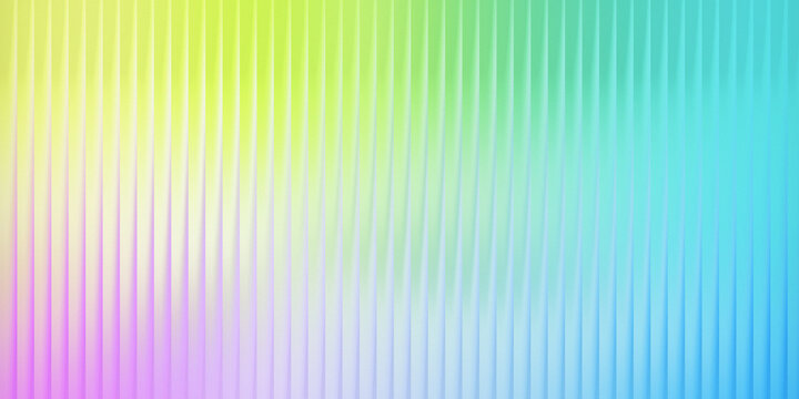 Abstract backdrop displaying vertical straight lines with spectrum gradient transition shifting from bright yellow to vibrant cyan.