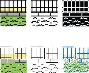 Fototapeta premium park grass color icon vector. park grass sign. isolated symbol types