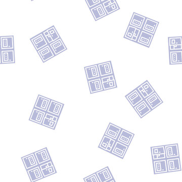 post office box vector glyph seamless pattern post office box sign illustration