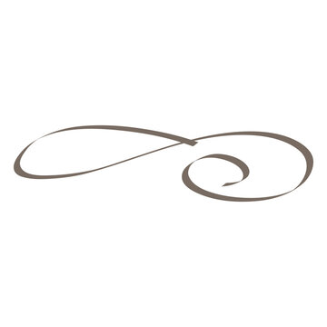 Simple calligraphy line ornament