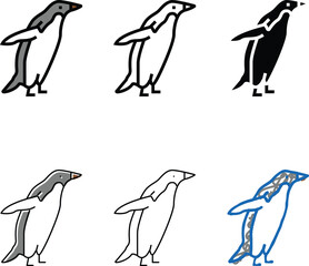 Fototapeta premium penguin bird types color icon vector. penguin bird sign. isolated symbol