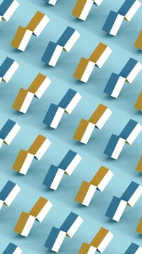 Minimalistic motion design with transforming cubes. Seamless looping. 3d animation. 4k.