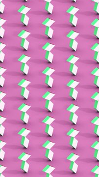 Minimalistic motion design with transforming prisms. Seamless looping. 3d animation. 4k.