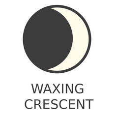 Moon waxing crescent icon © Vexels