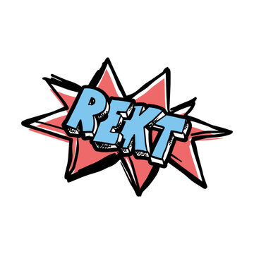Cartoon rekt slang word