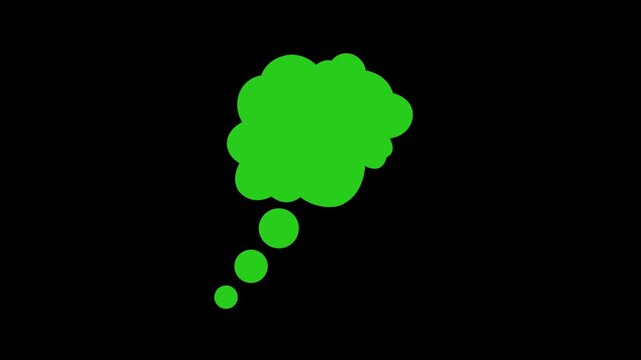 Dream, Thinking, Idea and Imagination Icon Animation on Black Background. Creative Mind, Brainstorming and Innovation Concept. Outline Symbol Motion Graphics. 4K Video. 4K,,...!!!!
