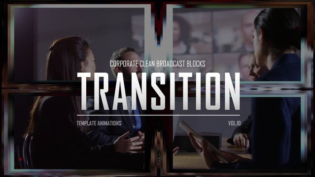 Corporate Clean Broadcast Blocks Transition / 4k Resolution / Horizontal / Part 10