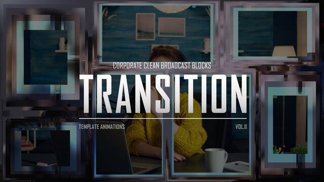 Corporate Clean Broadcast Blocks Transition / 4k Resolution / Horizontal / Part 11