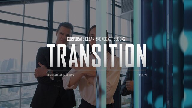 Corporate Clean Broadcast Blocks Transition / 4k Resolution / Horizontal / Part 21