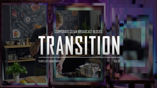 Corporate Clean Broadcast Blocks Transition / 4k Resolution / Horizontal / Part 01