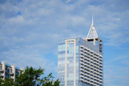 Raleigh, NC - USA - 7-7-2026: The PNC Bank building in downtown Raleigh