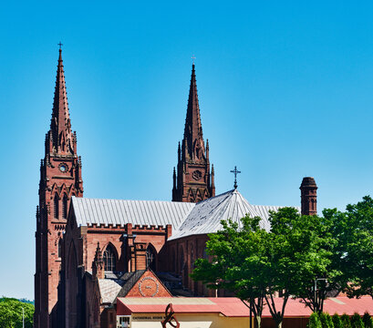 Cathedral of the Immaculate Conception in Albany, New York, a landmark Gothic Revival church built between 1848 and 1852.
