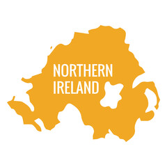 Fototapeta na wymiar Northern ireland country map