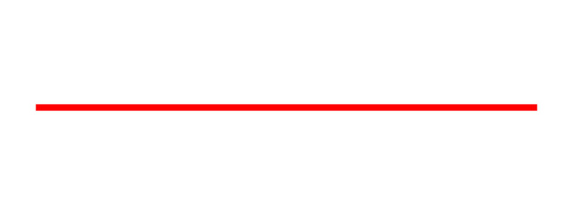 A single straight horizontal red line on a plain surface © Game