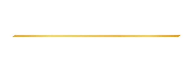 Single thin horizontal golden line ribbon element © Game