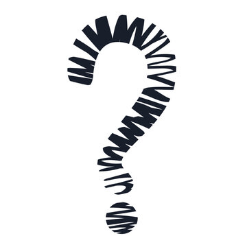 Scribble question mark drawing