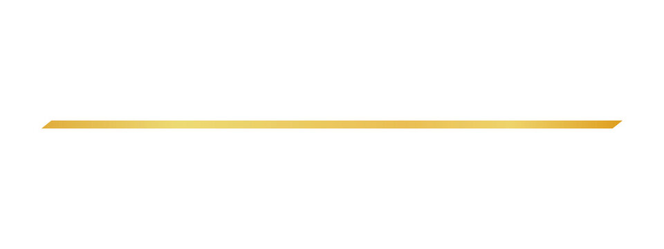 Single thin horizontal golden line ribbon element