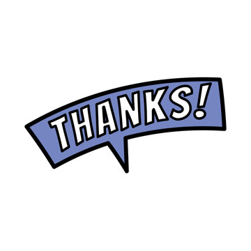 Thanks sticker