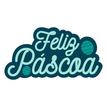 Feliz pascoa lettering