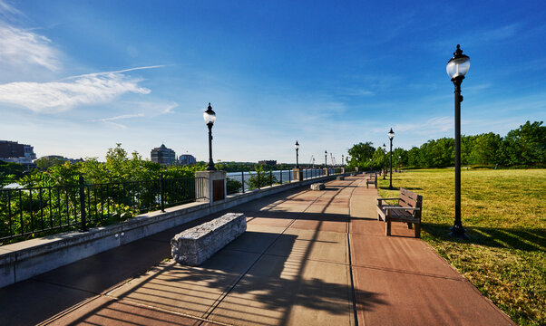 the Rensselaer Riverfront Park in Rensselaer, New York