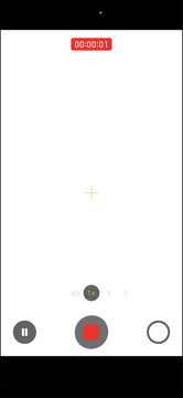 Mobile phone camera rec overlay mockup isolated on transparent bg. Recorder cam display. Video or photo recording screen. Viewfinder Layout template. Vector png