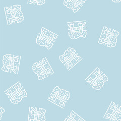 Fototapeta premium playground park vector line seamless pattern playground park sign illustration