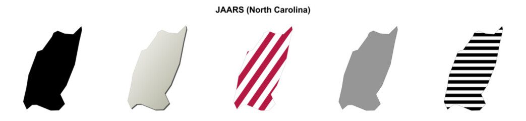 Obraz premium JAARS (North Carolina) blank outline map set
