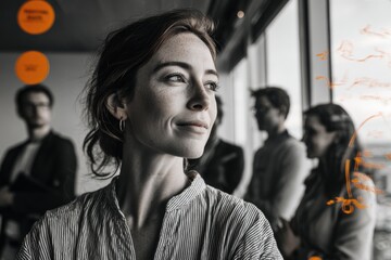 Obraz premium Woman in Thoughtful Reflection