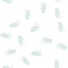 Fototapeta premium owl wild bird vector glyph seamless pattern owl wild bird sign illustration
