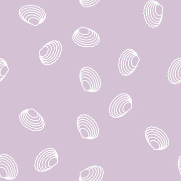 japanese cockle vector line seamless pattern japanese cockle sign illustration