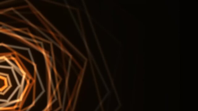 Geometric Spiral Light Rings in Warm Orange Interior Lighting