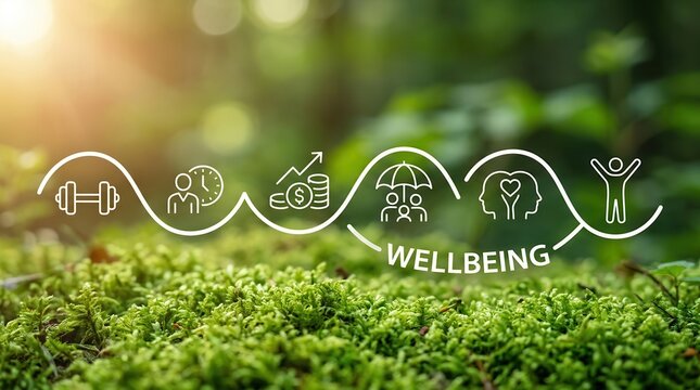 Creating employee benefits and satisfaction programs represented by mental and physical health symbols.