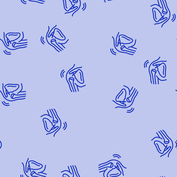 shoulder dislocation in gym vector line seamless pattern shoulder dislocation in gym sign illustration