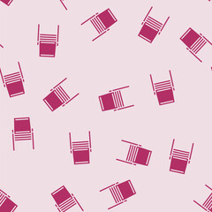 Fototapeta premium patio chair outdoor furniture vector glyph seamless pattern patio chair outdoor furniture sign illustration