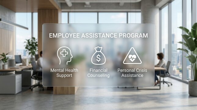 Professional wellness services and financial counseling via an employee assistance program.
