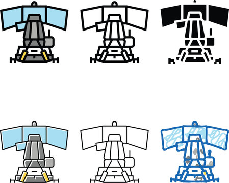 racing simulator cockpit color icon series vector. racing simulator cockpit sign. isolated symbol