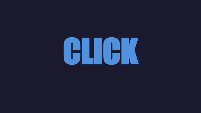 Click button animation with cursor interaction for web and digital marketing 4k