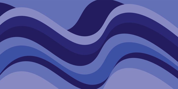 Abstract blue background with overlapping fluid wavy layers. Modern colorful geometric flat wave curve pattern design vector illustration asset.